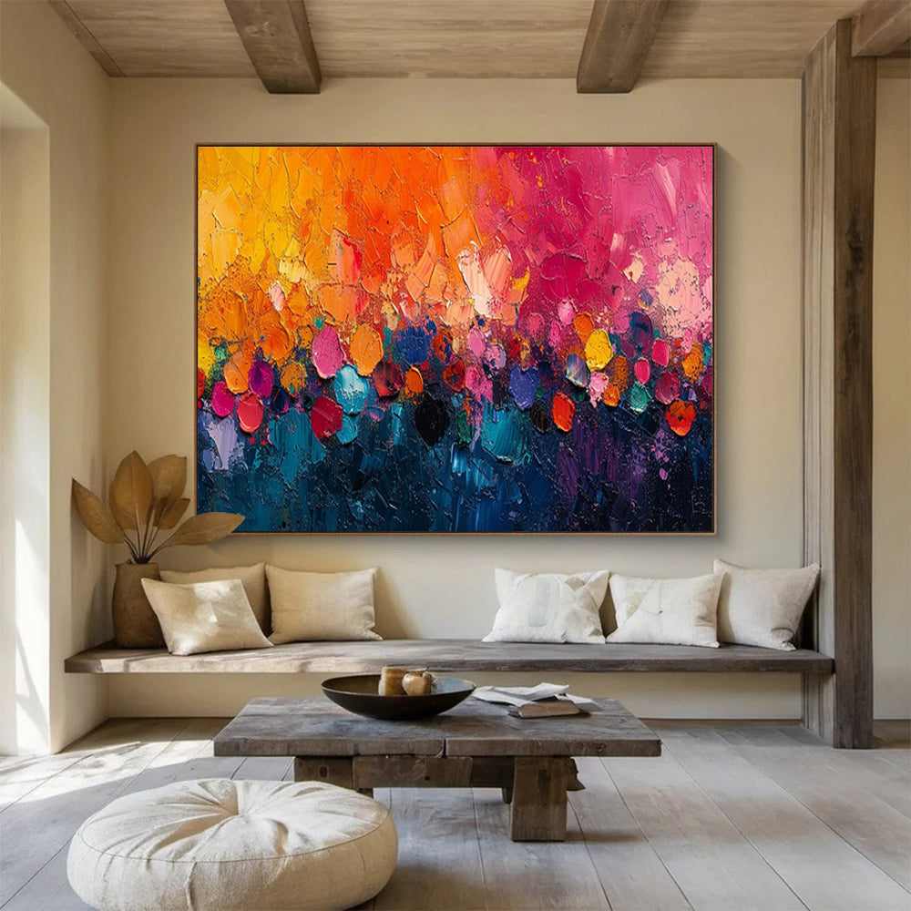 sunset abstract impressionist canvas design 6